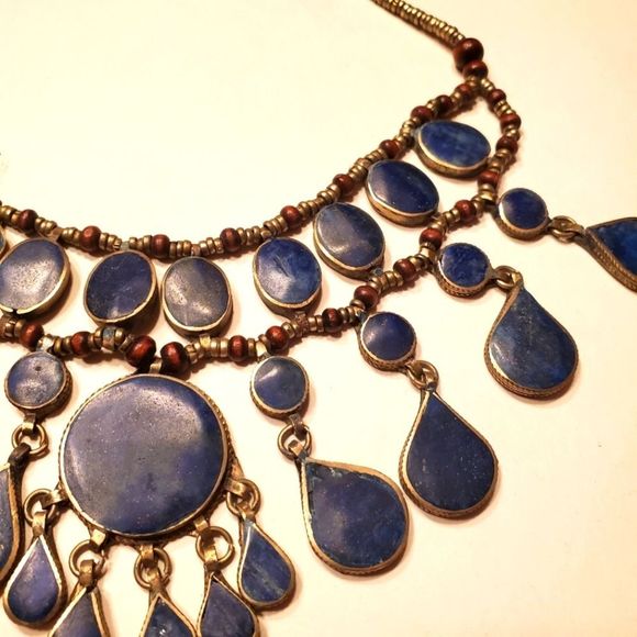 Vintage Lapis Lazuli Necklace - Picture 5 of 6